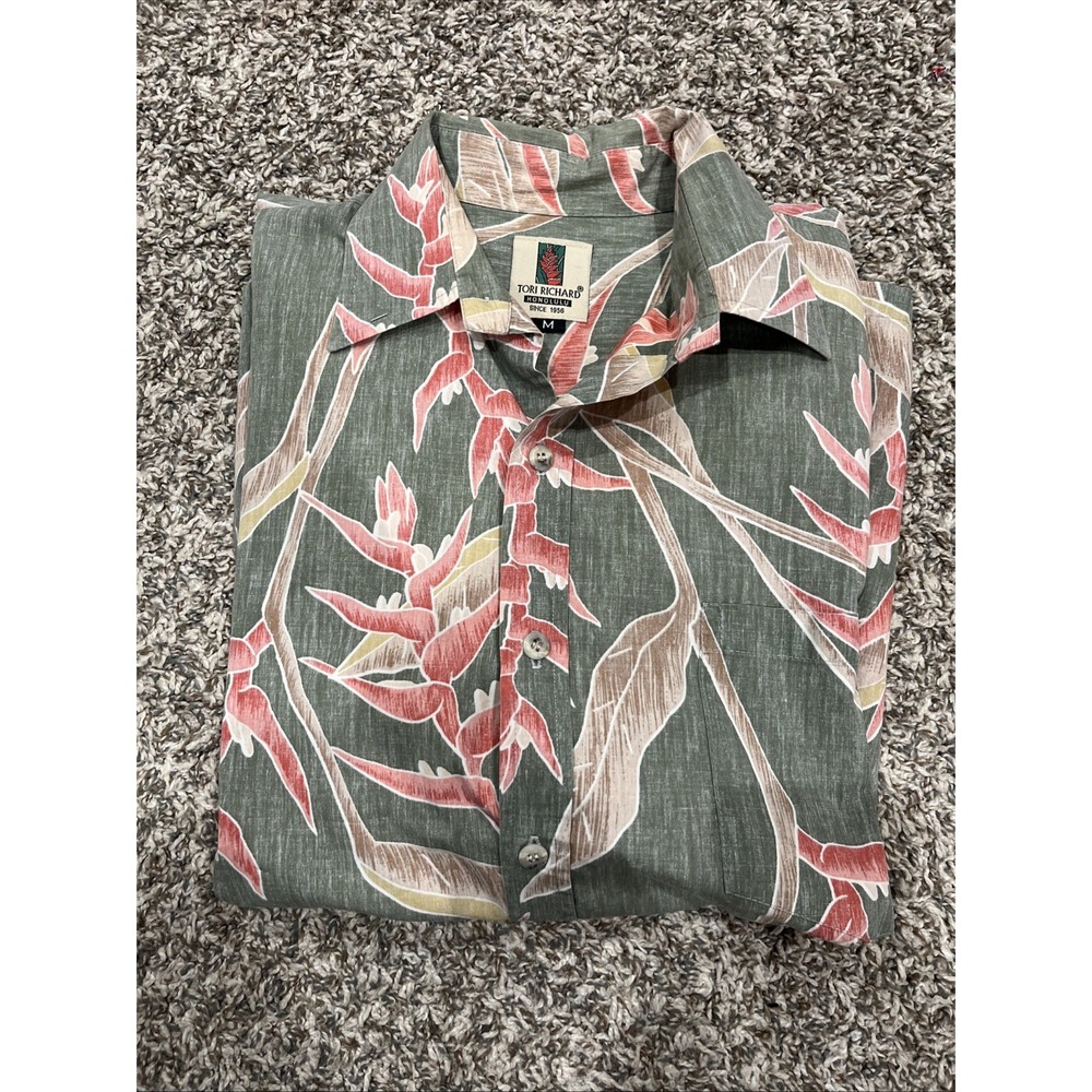 Tori Richard Floral‎ bottom down shirt (1857)